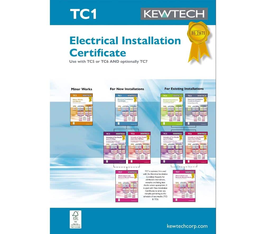 TC1 Certification Book - Kewtech